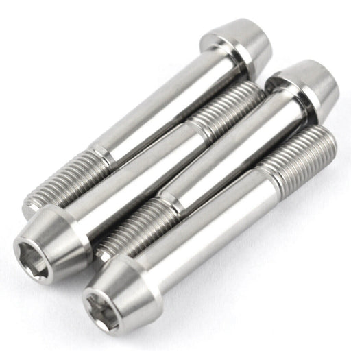 Titanium Motorcycle Front Brake Caliper Bolts Tapered Head M10x1.25x55
