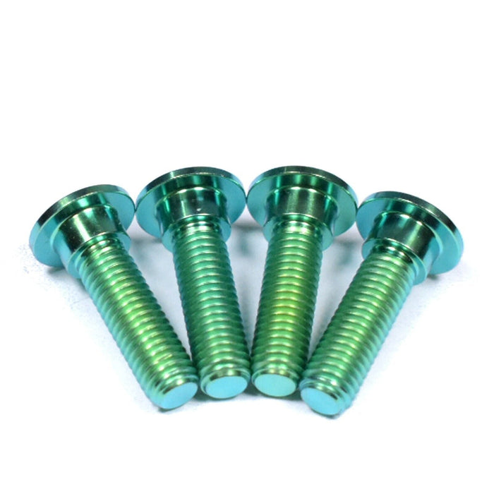 Kawasaki ZX6R ZX6RR (600 & 636) Titanium Rear Brake Disc Rotor Bolts, Green