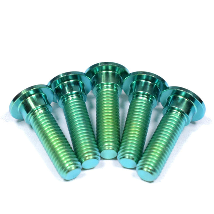 Kawasaki ZXR750 (89-95) ZX9R (94-97) Titanium Rear Brake Disc Rotor Bolts, Green