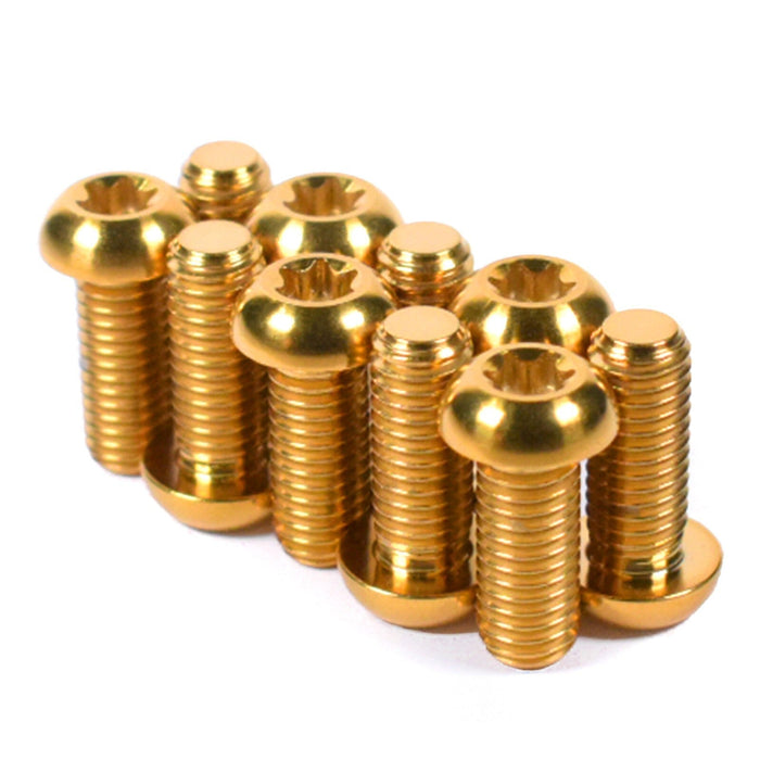 Ducati Panigale V2, 899, 959, 1199 & 1299 Titanium Front Brake Disc Rotor Bolts, Gold