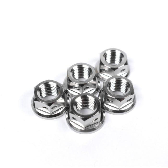 M10x1.25 (19mm OD) Titanium Drilled Rear Sprocket Nuts For Most Japanese & Italian Motorcycles 