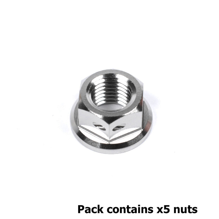 M10x1.25 (19mm OD) Titanium Drilled Rear Sprocket Nuts For Most Japanese & Italian Motorcycles 