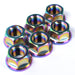 Suzuki GSXR600 (97-00) & GSXR750 (96-99) SRAD Titanium Sprocket Nuts, Multicolour / Rainbow