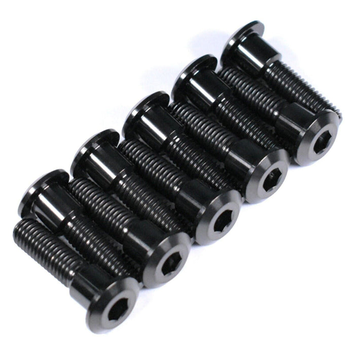 Suzuki GSXR600 & GSXR750 (K1-K5) Titanium Front Disc Rotor Bolts, 2001-2005, Black