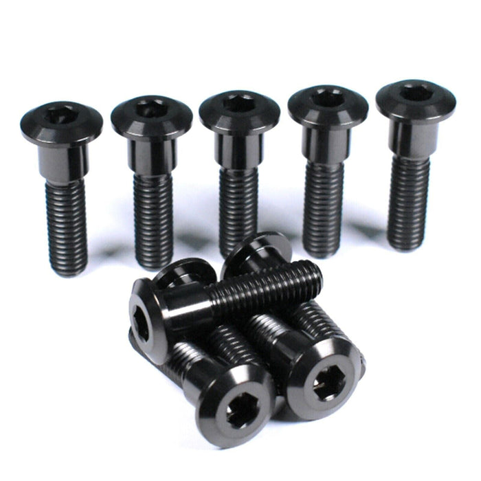 Suzuki GSXR600 & GSXR750 (K1-K5) Titanium Front Disc Rotor Bolts, 2001-2005, Black