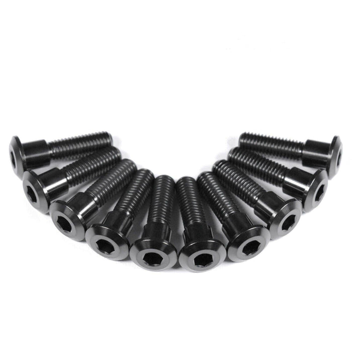 Suzuki GSXR600 & GSXR750 (K1-K5) Titanium Front Disc Rotor Bolts, 2001-2005, Black