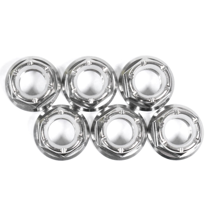 Titanium Nyloc Self Locking Sprocket Nuts M10x1.25 Honda Kawasaki Suzuki Triumph Yamaha x6