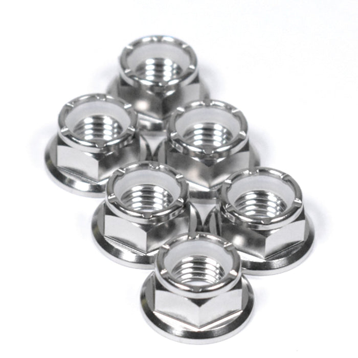 Titanium Nyloc Self Locking Sprocket Nuts M10x1.25 Honda Kawasaki Suzuki Triumph Yamaha x6