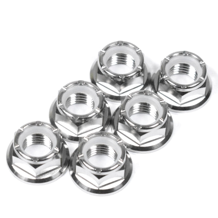 Titanium Nyloc Self Locking Sprocket Nuts M10x1.25 Honda Kawasaki Suzuki Triumph Yamaha x6