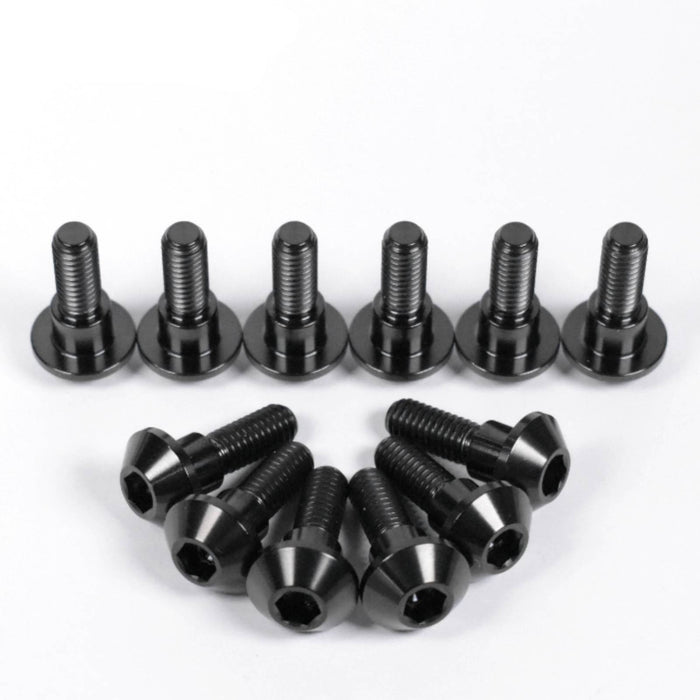 Yamaha FJR1300 (01-21) XJR1300 (04-16) Titanium Front Brake Disc Rotor Bolts, Black