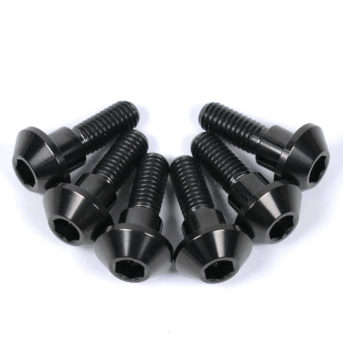 Yamaha FJR1300 (03-10) FZ6 Fazer (04-09) Titanium Rear Disc Rotor Bolts, Black