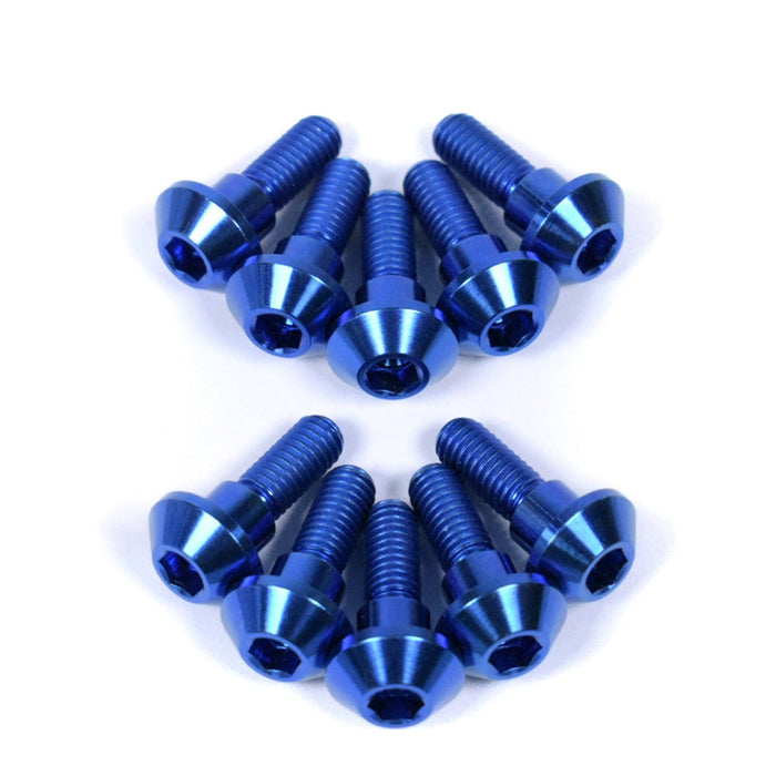 Yamaha MT-09 MT09 SP Titanium Front Brake Disc Rotor Bolts, 2013-2025, Blue