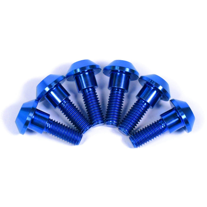 Yamaha R1 Titanium Rear Disc Rotor Bolts, 1998-2003, 4XV / 5JJ / 5PW (Also R7), Blue