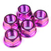 Yamaha R6 Titanium Sprocket Nuts, 1999-2002, Purple