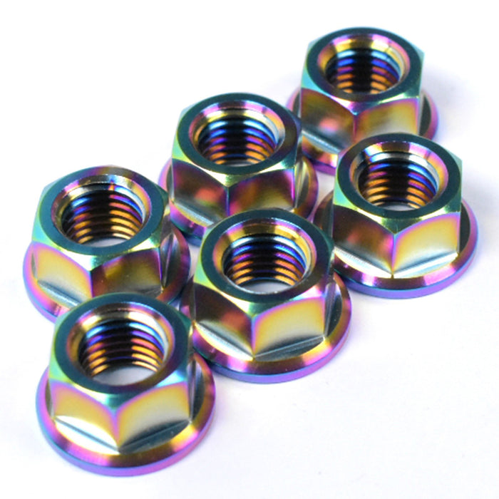 Yamaha R6 Titanium Sprocket Nuts, 2003-2020, Multicolour / Rainbow