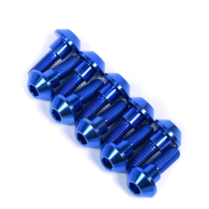 Yamaha R7 YZF-R7 Titanium Front Brake Disc Rotor Bolts, 2022 Onwards, Blue