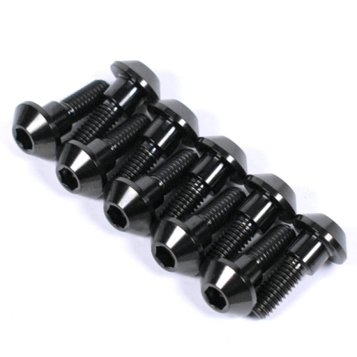 Yamaha R9 YZF-R9 Titanium Front Brake Disc Rotor Bolts, All Models, Black