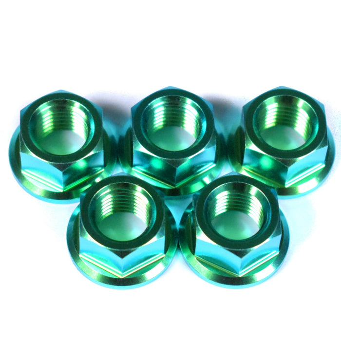 Yamaha R1 R1M Titanium Sprocket Nuts, 2015-2023, Green