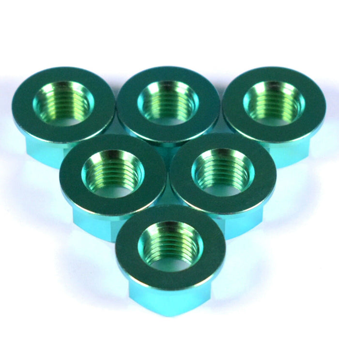 Honda CBR600RR Titanium Sprocket Nuts, 2003-2019, Green