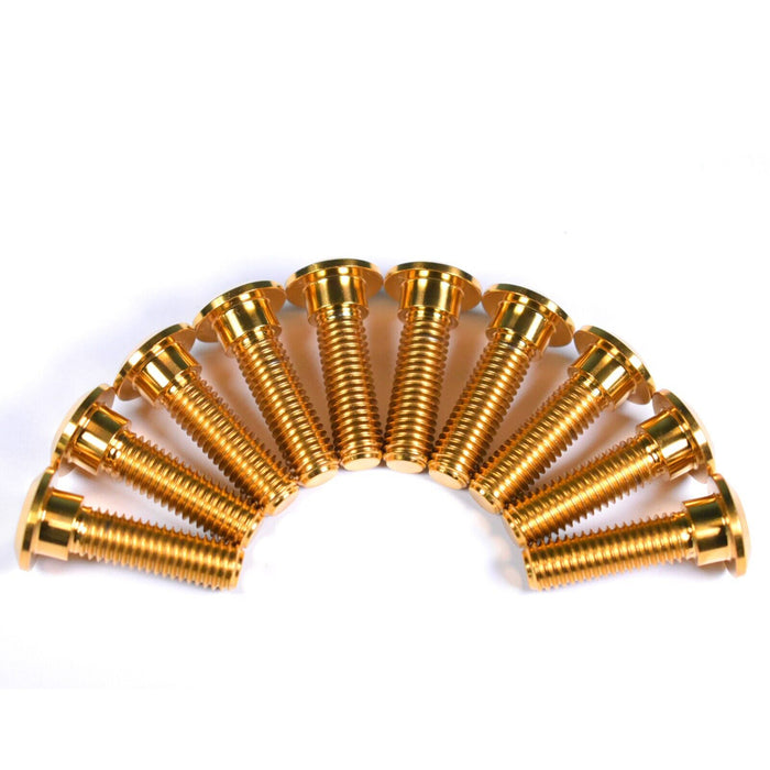 Kawasaki ZX6R (1996-2022) & ZX7R (1996-2003) Titanium Front Brake Disc Rotor Bolts, Gold