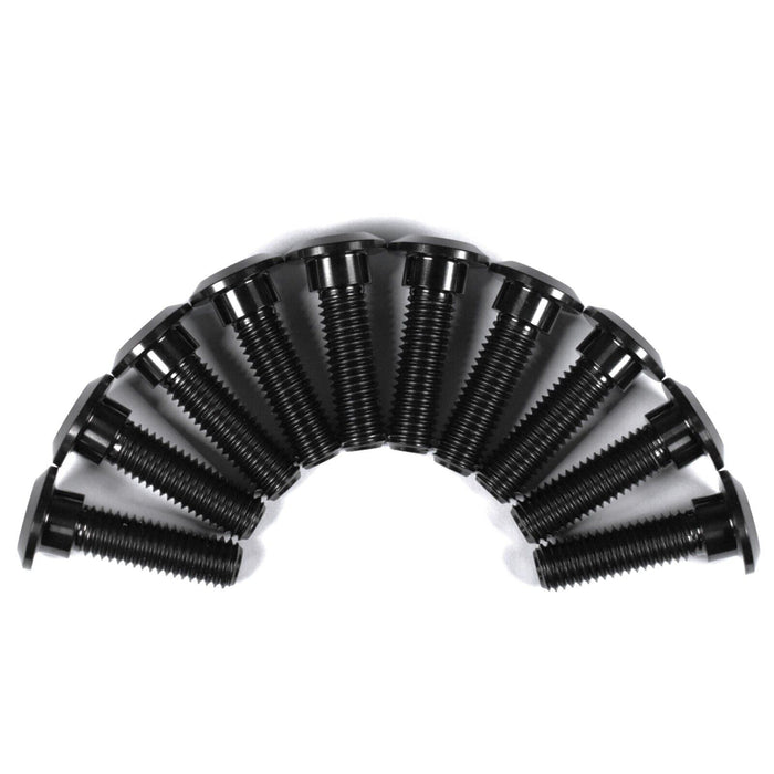 Kawasaki Z1000 & Z1000SX Titanium Front Brake Disc Rotor Bolts, 2003-2019, Black