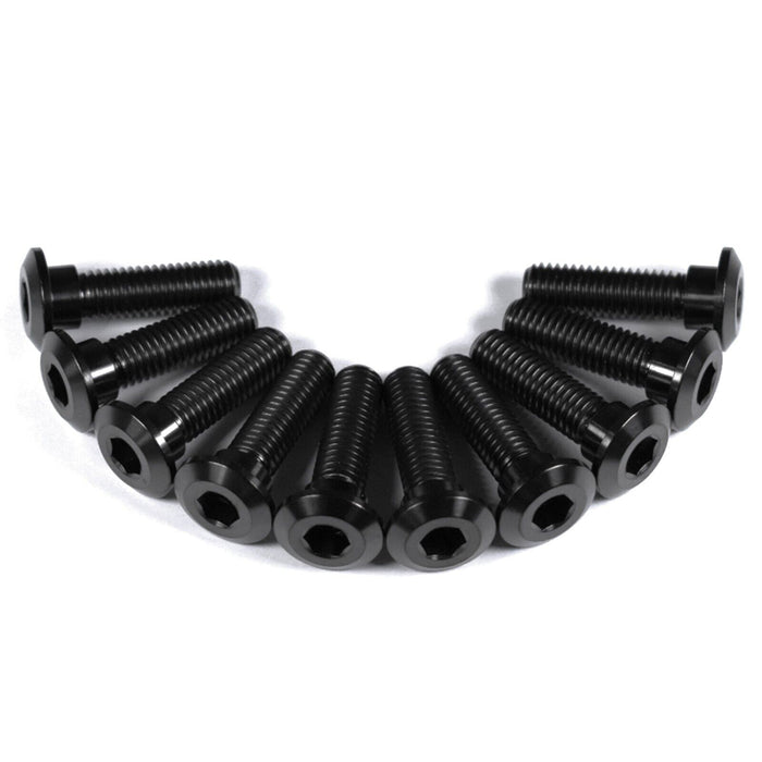 Kawasaki Z1000 & Z1000SX Titanium Front Brake Disc Rotor Bolts, 2003-2019, Black