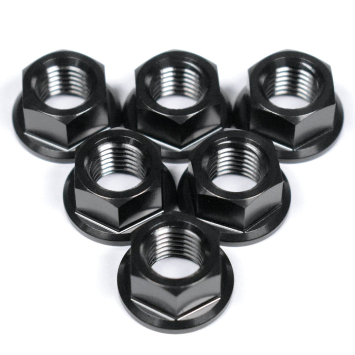 Suzuki Bandit 1200 GSF1200 Titanium Rear Sprocket Nuts, 1996, 1997, 1998, 1999, 2000, 2001, 2002, 2003, 2004, 2005, 2006, Black