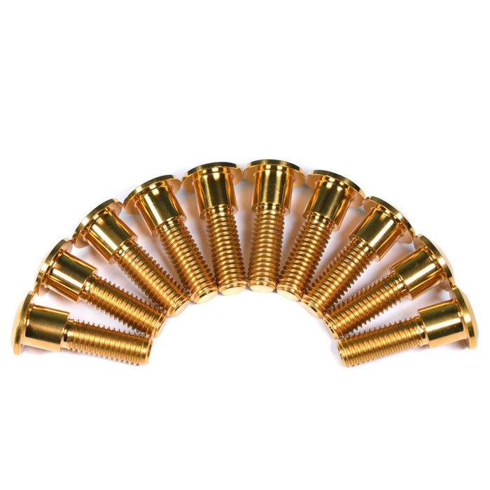 Triumph 765 Street Triple S, R & RS Titanium Front Brake Disc Rotor Bolts, 2017-2023 (Torx Head), Gold