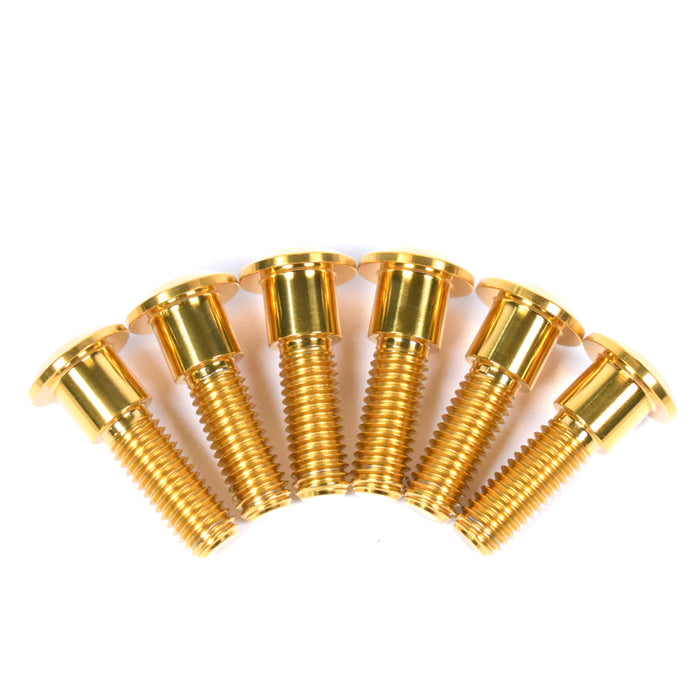 Triumph Daytona, Sprint, Trident & Trophy Titanium Rear Brake Disc Rotor Bolts, Gold (Hex Drive) 