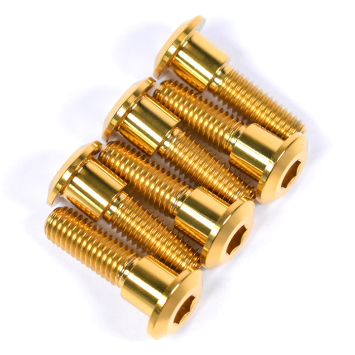 Triumph Daytona, Sprint, Trident & Trophy Titanium Rear Brake Disc Rotor Bolts, Gold (Hex Drive) 