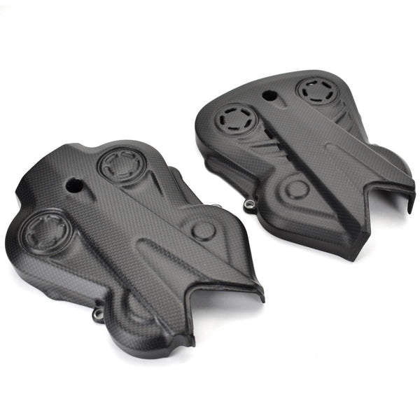 Ducati Diavel 100% Carbon Fibre Cam Timing Belt Covers, 2011-2014 (Plain Matt) | RSR Moto - RSR Moto