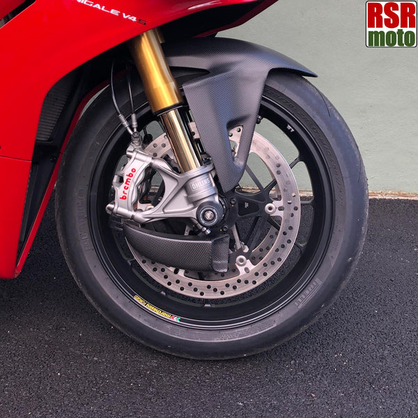 Ducati V4 V4S V4R Panigale 100% Carbon Fibre Brake Air Ducts, 2018-2021 (Plain Matt) | RSR Moto - RSR Moto