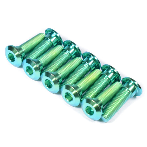 Kawasaki Z1000 Z1000SX Titanium Front Brake Disc Rotor Bolts, 2003, 2004, 2005, 2006, 2007, 2008, 2009, 2010, 2011, 2012, 2013, 2014, 2015, 2016, 2017, 2018, 2019, Green