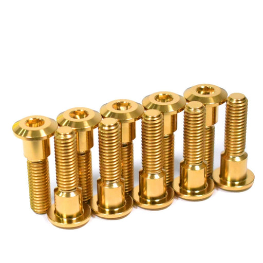 Suzuki GSX1300R Hayabusa Titanium Front Brake Disc Rotor Bolts, 1999, 2000, 2001, 2002, 2003, 2004, 2005, 2006, 2007, Gold