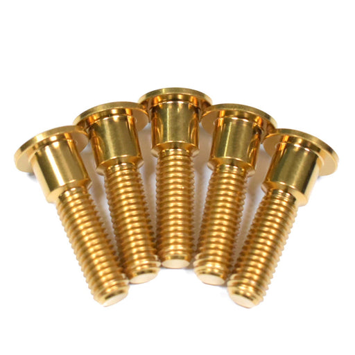 Suzuki GSXR600 GSXR750 SRAD Titanium Nyloc Rear Brake Disc Rotor Bolts, 1996, 1997, 1998, 1999, 2000, Gold