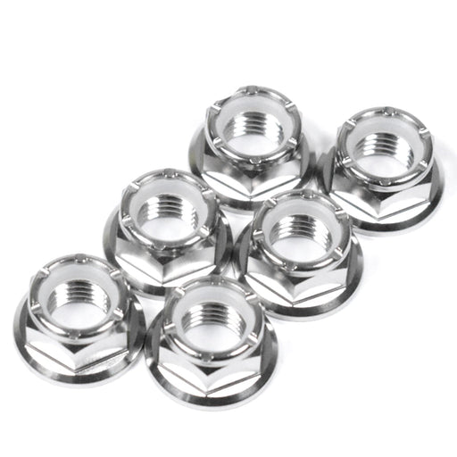 Suzuki GSXR600 & GSXR750 Titanium Nyloc Rear Sprocket Nuts, 2011, 2012, 2013, 2014, 2015, 2017, 2018, 2019