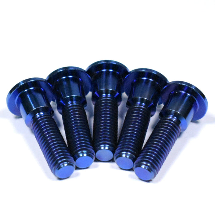 Suzuki Hayabusa GSX1300R Titanium Rear Brake Disc Rotor Bolts, 1999, 2000, 2001, 2002, 2003, 2004, 2005, 2006, 2007, Blue