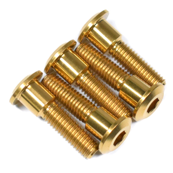 Suzuki Hayabusa GSX1300R Titanium Rear Brake Disc Rotor Bolts, 1999, 2000, 2001, 2002, 2003, 2004, 2005, 2006, 2007, Gold
